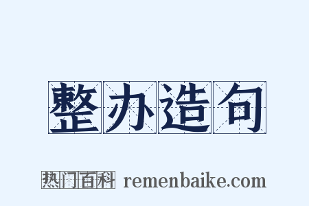 整办造句是什么意思的图片